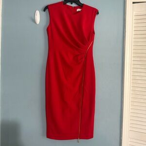 Calvin Klein Red Midi Dress